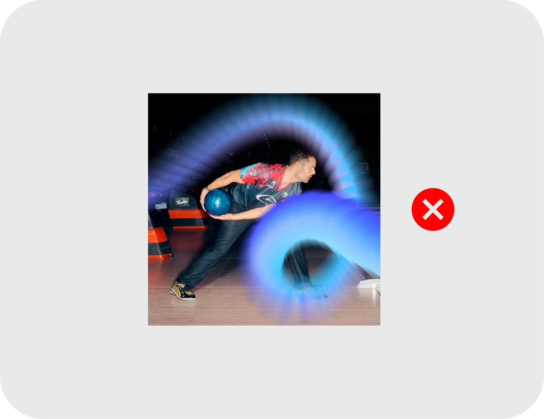 Don't: graphic element on image