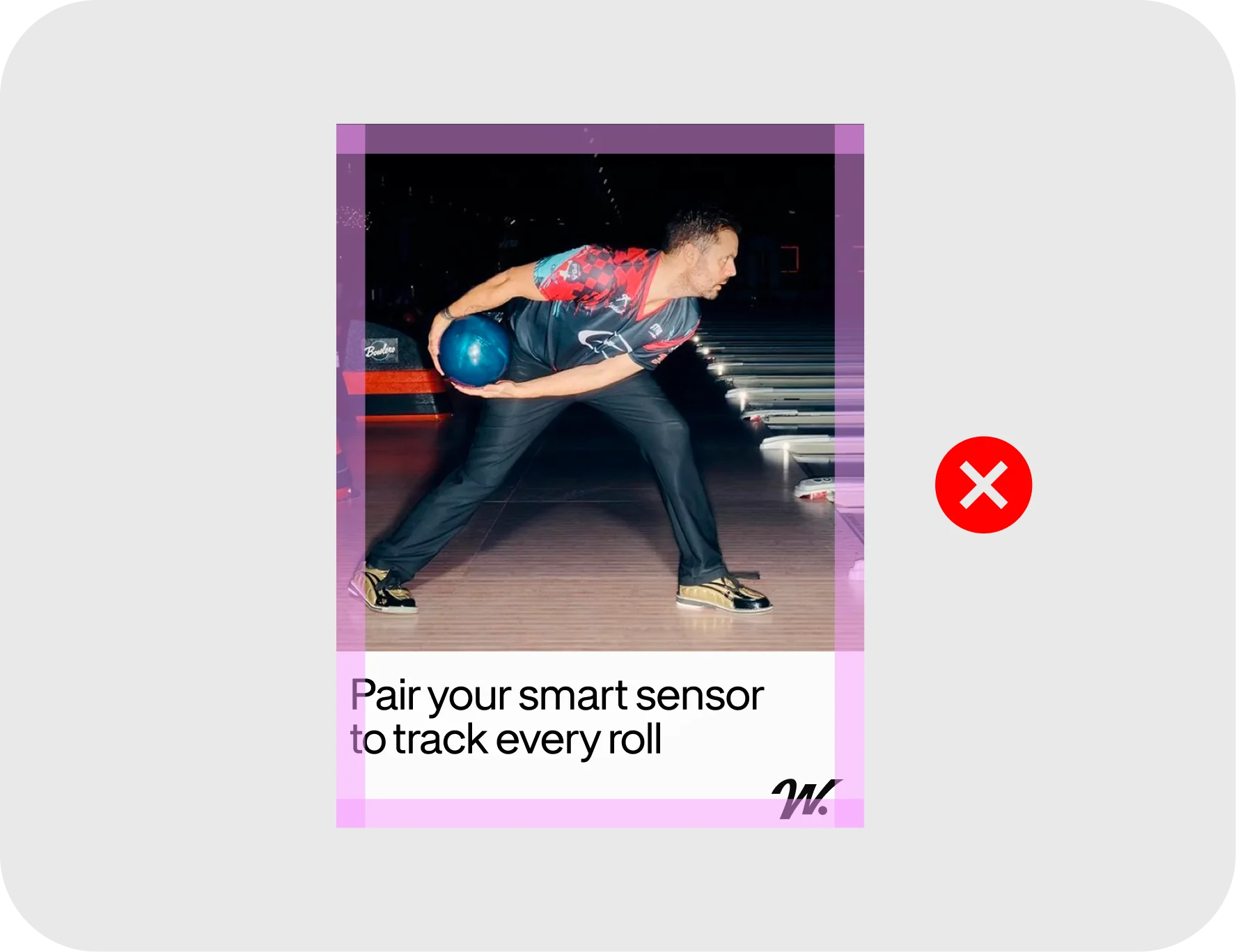 Don't: not aligned to margins