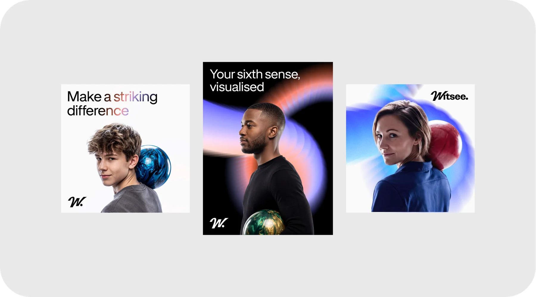 Graphic element with photography in use