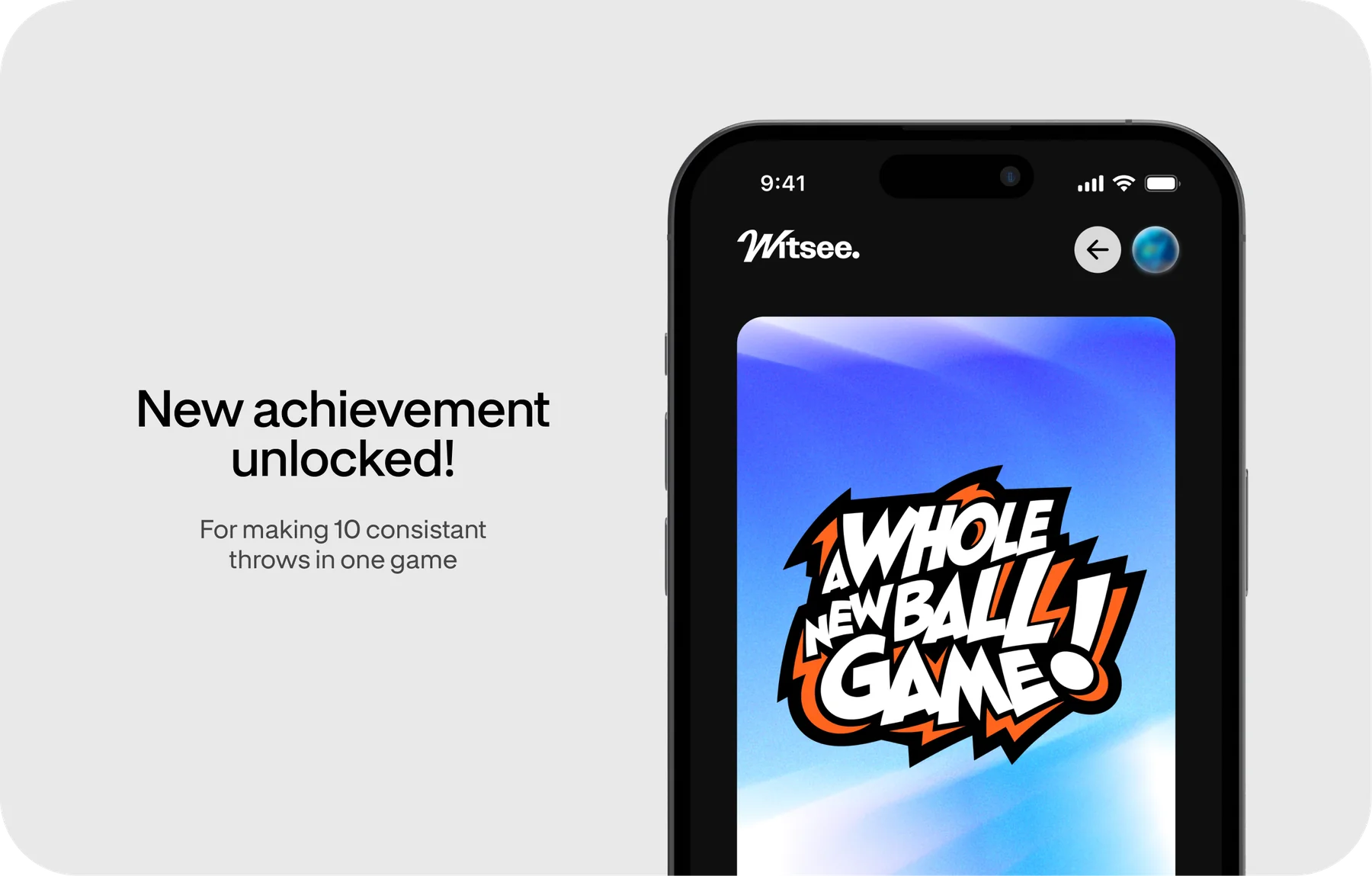 Supporting element in the app